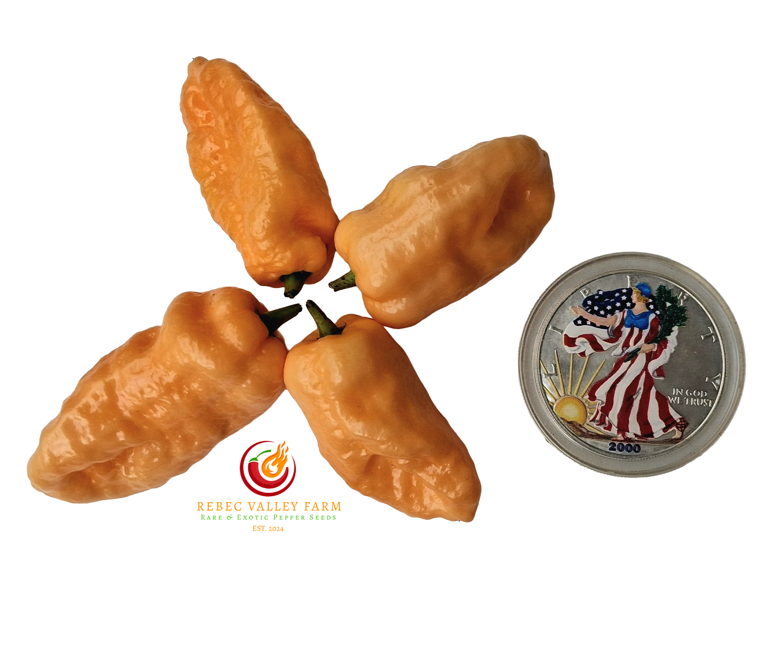 Peach (Bhut Jolokia) Ghost Pepper