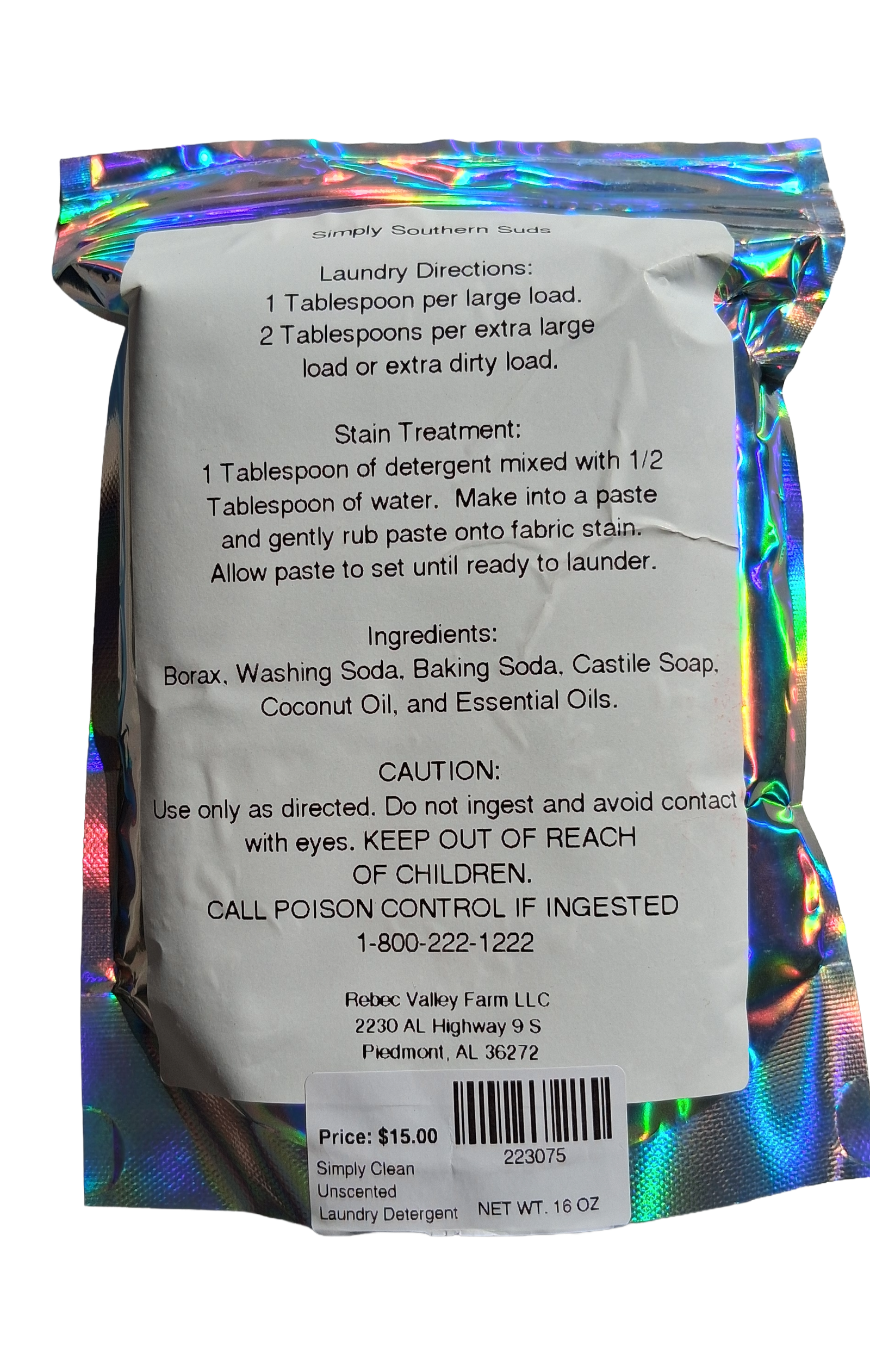 Simply Southern Suds Simply Clean Unscented Laundry Detergent - Image 2